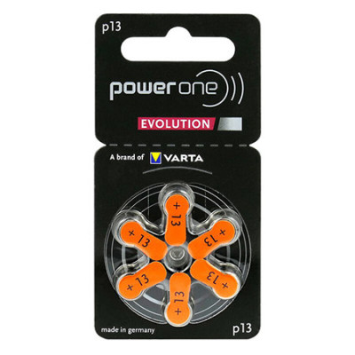 BATERII AUDITIVE POWER ONE EVOLUTION P13 BL 6 VARTA foto