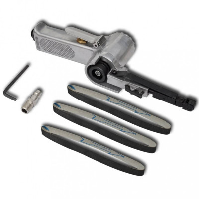 Airpress Șlefuitor cu banda pneumatica, cu curele, 3 buc foto