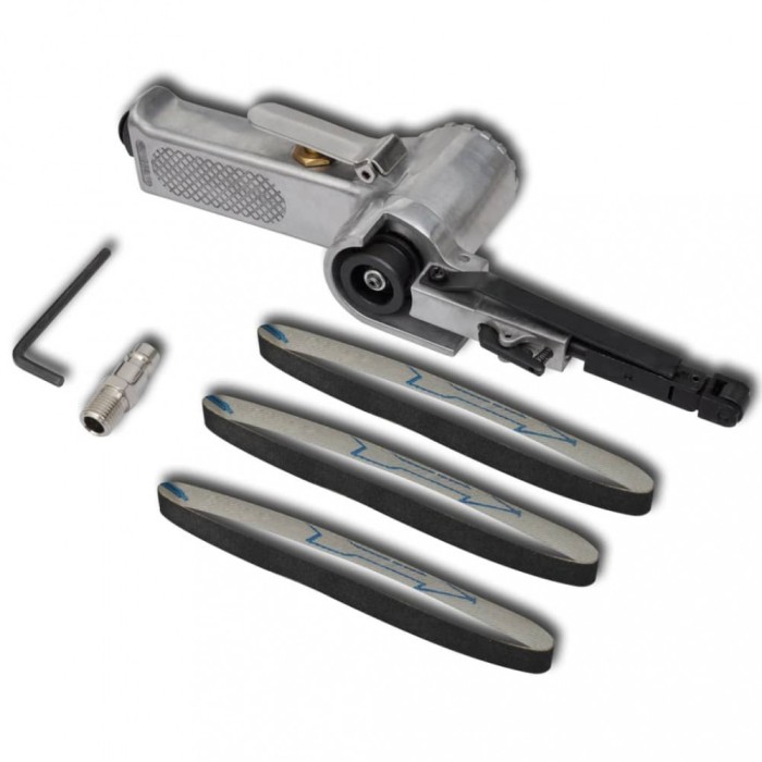 Airpress Șlefuitor cu banda pneumatica, cu curele, 3 buc