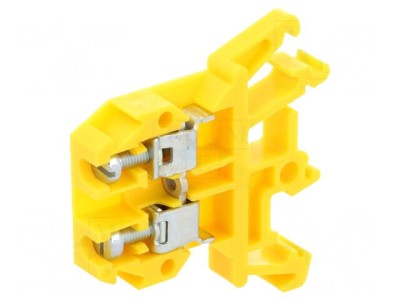 Conector Șine 0,5-4mm&amp;sup2; 2 Borne 690V Galben foto