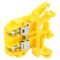 Conector Șine 0,5-4mm&sup2; 2 Borne 690V Galben