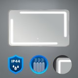 Padova 120 oglindă cu detector de prezență cu lumină LED și dezumidificator 120x60 cm