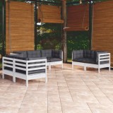 Set mobilier gradina cu perne, 7 piese, lemn masiv de pin GartenMobel Dekor, vidaXL