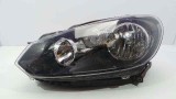 Far VW Golf 6 (5K) 10.2008- Facelift, H15+H7, halogen, ajustare electrica, cu lumini de zi, fara motoras, partea stanga, Original, 5K1941005S