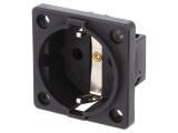 Conector Alimentare AC 2P+PE 250V 16A Negru