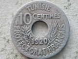 TUNISIA-10 CENTIMES 1920, Africa, Cupru-Nichel