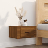 Noptiera perete stejar maro 50x36x25 cm, design modern, montare usoara, spatiu depozitare, lemn compozit