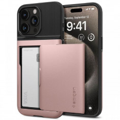 Spigen Husa Slim Armor Cs iPhone 15 Pro Max Roz