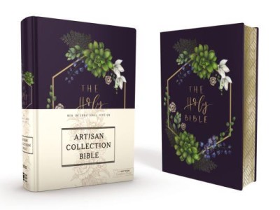 Niv, Artisan Collection Bible, Cloth Over Board, Navy Floral, Designed Edges Under Gilding, Red Letter Edition, Comfort Print foto