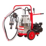 Aparat de muls vaci, pompă uscată, 1 bidon inox de 25&nbsp;litri, eco
