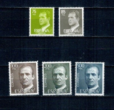 Spania 1981 - Uzuale Regele Juan Carlos I, personalități, serie neuzata foto