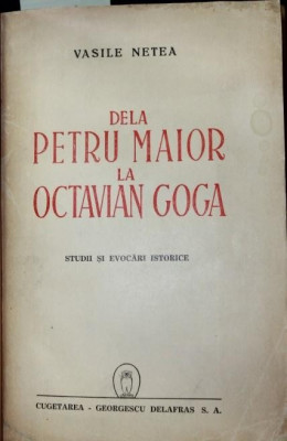 DELA PETRU MAIOR LA OCTAVIAN GOGA - dedicatie!!! foto