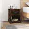 Gossi noptiere, 2 buc., stejar afumat, 39x39x47,5 cm, lemn prelucrat
