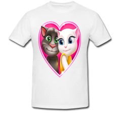 Tricou &amp;quot; Talking Tom &amp;amp; Talking Angela &amp;quot; foto