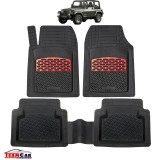 Jeep Wrangler TJ Covorase Auto TeamCar&reg; Tip Tavita Compatibile (1997&ndash;2006) Red, Cauciuc