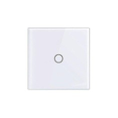 Telecomanda pentru intrerupator smart Touch Smart Home, 86 x 86 x 7 mm, sticla securizata, alb