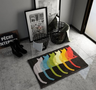 Covor Camera Copii Model Pisici 11096-180, Marime 40 x 60 cm, Multicolor, Inaltime Fir 9 mm, Antialergic, Polipropilena, Gradinita, Cresa, Loc de Joac foto