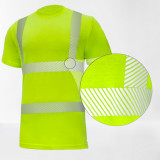 Cumpara ieftin Tricou fluorescent, cu benzi reflectorizante segmentate galben, NAPROTECT
