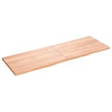 VidaXL Raft de perete maro deschis 180x60x(2-4) cm lemn stejar tratat