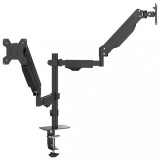 Cumpara ieftin Brat monitor dublu pentru ecran max. 27 inch arc cu gaz 20 kg