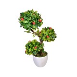 Ghiveci decorativ cu Bonsai artificial, verde, 30 cm, ATU-083536, Oem