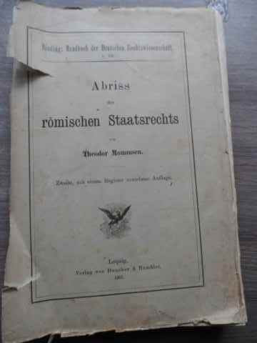 Abris Des Romischen Staatsrechts - Theodor Mommsen ,520086