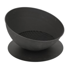 Esschert Design Vatra de foc inclinata pe disc, negru foto