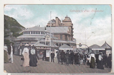 bnk cp Tara Galilor - LLandudno - Intrarea spre debarcader - circulata 1923 foto