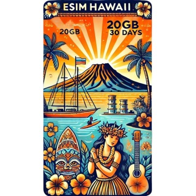eSIM Hawaii, 20GB, 30 Days, Standard foto