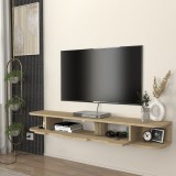 Comoda TV suspendata Karjali 150 cm, aspect stejar, [en.casa]