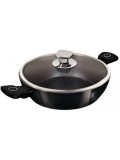 Cratiță marmorată cu capac 28 cm, 3.8 L &ndash; Berlinger Haus Black Vintage LP-KL-135P, cu aspect retro și strat antiaderent, design deosebit