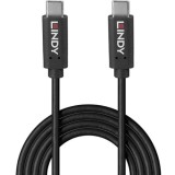 Cablu Lindy 8m USB C to C, latime de banda suportata 10Gbps, PD 5A 20V (100W), Maximum Resolution: UHD 8K 7680x4320 60Hz with DSC including 4K 4096x21