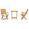 Set Bistro Pliabil 3 buc. Maro Lemn Solid de Acacia - 4