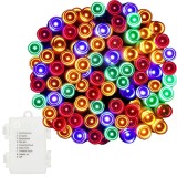 Instalatie lumini de exterior pentru gradina, 9 metri, 120 LED-uri, cu baterii, multicolor Household NewTrend