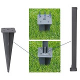 Cumpara ieftin Tarus metal, Songmics, Gri, 46x11.5x11.5 cm