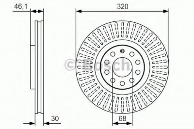 Disc frana AUDI A4 Cabriolet (8H7, B6, 8HE, B7) (2002 - 2009) BOSCH 0 986 479 S30 foto