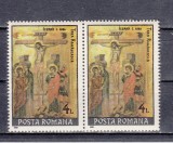 A11 TX10 8 - 1991 - Sfintele Pasti - pereche de doua timbre