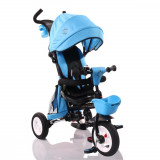 Tricicleta pliabila cu maner parental si sezut reversibil Byox Flexy Lux Blue