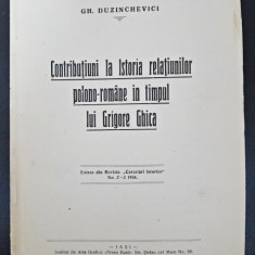 Contributii la istoria relatiunilor polono-romane in timpul lui Grigore Ghica - Gh. Duzinchevici