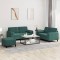 vidaXL Set canapea cu perne, 3 piese, verde &icirc;nchis, catifea 3202006