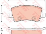 Set placute frana,frana disc VOLVO V60 (2010 - 2016) TRW GDB1685