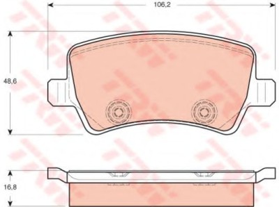 Set placute frana,frana disc LAND ROVER RANGE ROVER EVOQUE (LV) (2011 - 2016) TRW GDB1685 foto