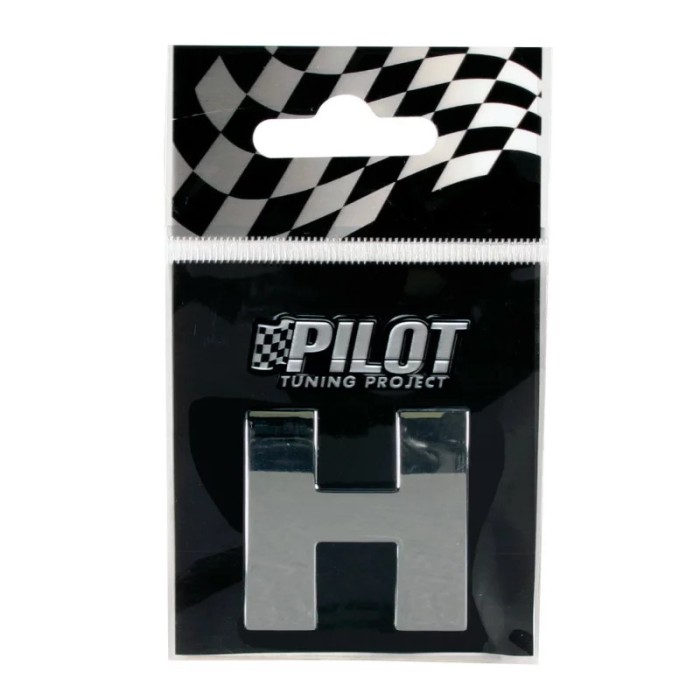 Autocolant 3D crom Type-3 (28mm) litera - H Garage AutoRide