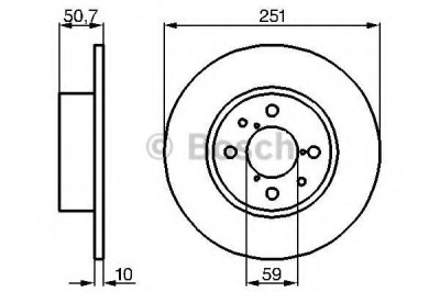 Disc frana FIAT STILO Multi Wagon (192) (2003 - 2008) BOSCH 0 986 478 238 foto