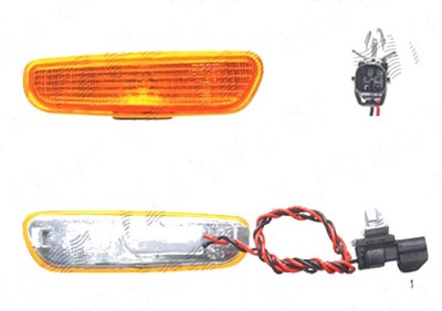 Lampa semnalizare Volvo S40/V40 (Vs/Vw), 07.1995-07.2000, fata/spate, Stanga (fata), Dreapta (spate), in bara; portocaliu; cu suport becuri; omologar foto