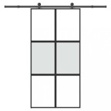 vidaXL Ușă glisantă cu set de feronerie sticlă temperată și aluminiu