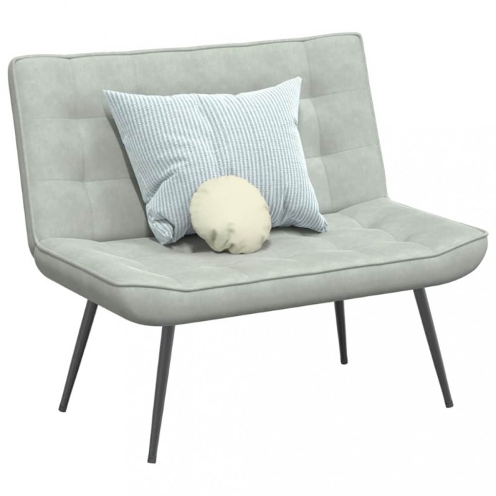 Gossi banca gri deschis 110x74x84 cm catifea