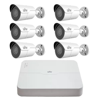 Sistem supraveghere 6 camere UNV 4MP IP PoE Starlight, 2.8mm, Audio, IR 50m, NVR 4K 8 canale SafetyGuard Surveillance foto