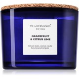Vila Hermanos Apothecary Cobalt Blue Grapefruit &amp; Citrus Lime lum&acirc;nare parfumată 350 g
