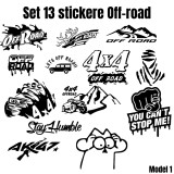 Set 13 Stickere Off Road pentru Masina , Pack 4x4, Adventure si Overlanding